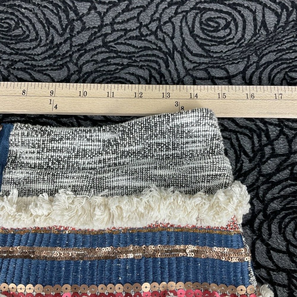 Anthropologie Moulinette Soeurs Skirt Womens Sz 4 Mini Erine Beaded fringe $128 - Picture 4 of 8